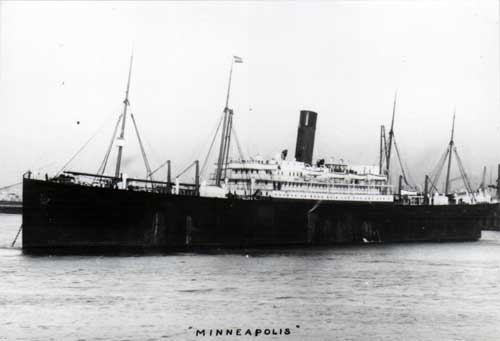 Photograph of the SS Minneapolis of the Atlantic Transport Line, 1901