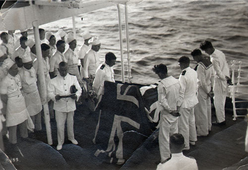 Death of Passenger on a British Ocean Liner Buried at Sea.