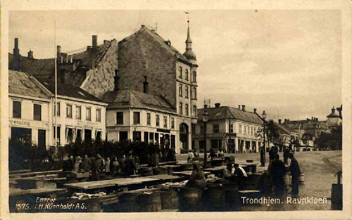 Postcard of Ravnkloen, Trondhjem, Norway from the early 1900s