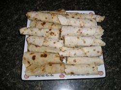 Lefse Prepared with Butter and Brown Sugar