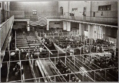 Immigrants Awaiting Processing At Ellis Island