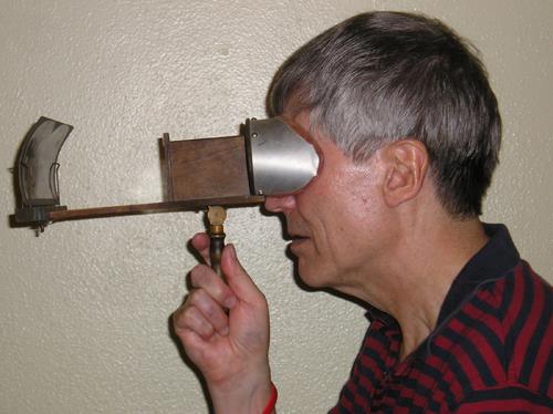 Paul Gjenvick Demonstrates Using a Stereoscopic Card Viewer.