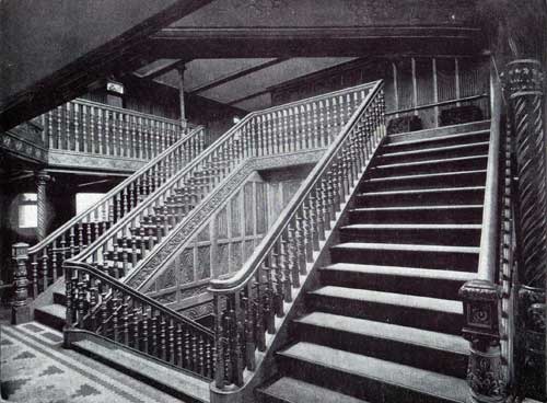 The Grand Staircase of the White Star Line SS Teutonic