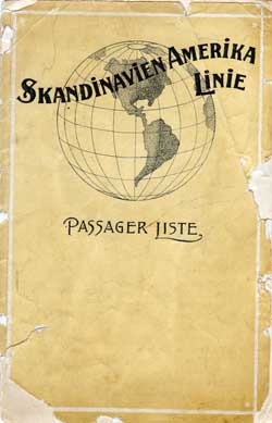 1912-02-08 Passenger Manifest for the SS United States