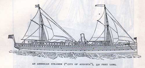 An American Steamer City of Augusta, 330 Feet Long. 