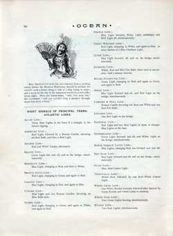 1889 Article on Night Signals of Steamship Lines