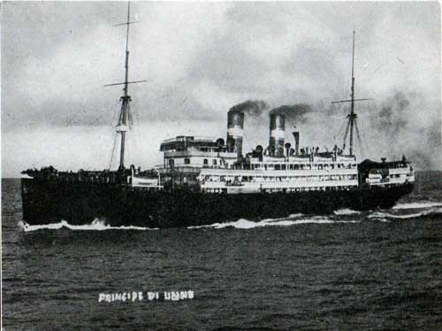 The Principe di Udine Steamship of the Lloyd Sabaudo Line 