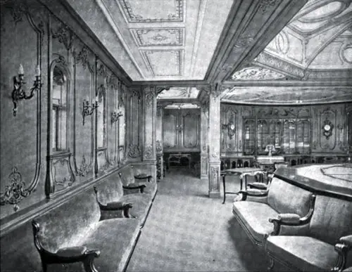First Class Library on the RMS Oceanic. Cassiers Magazine, January 1901.