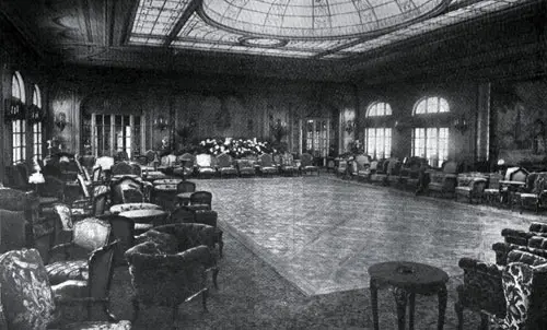 The First Class Lounge on the SS Imperator. The Dance Floor is In the Center of the Room. 