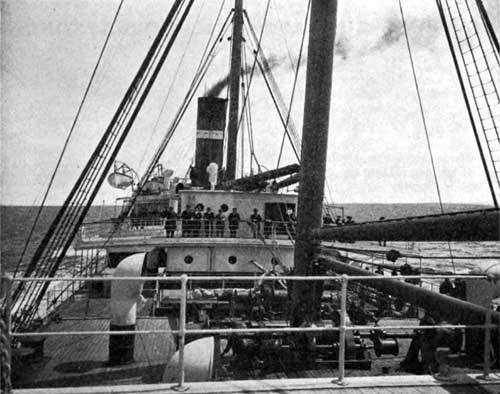 View Of Top Deck Of Ocean Liner