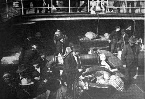 Photo 03: Steerage Passengers Going Aboard A Transatlantic Steamship In New York