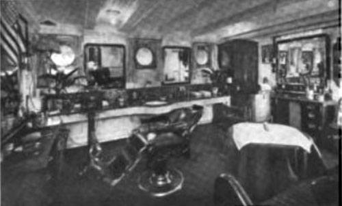 Barber Shop on the SS Amerika.