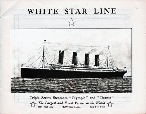 White Star Line Steamships Olympic and Titanic