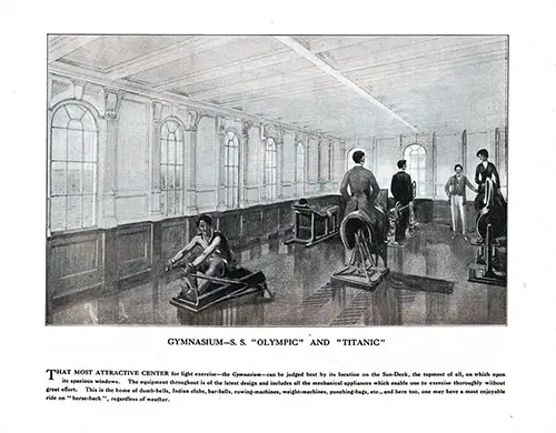 Gymnasium—S. S. Olympic and Titanic