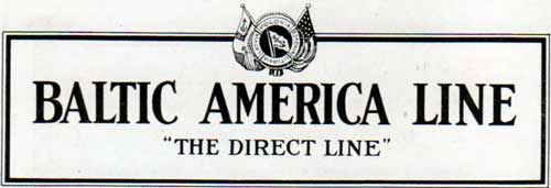 Baltic America Line - The Direct Steamship Line
