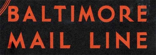Baltimore Mail Line - Color Scheme of Black and Orange