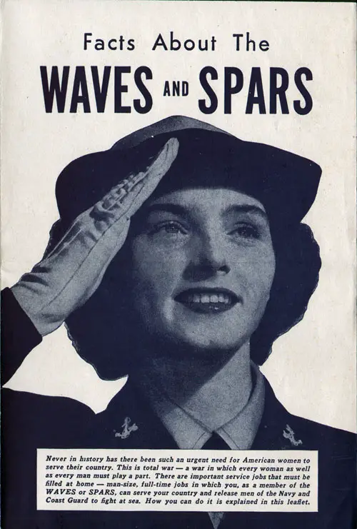 Front Cover, Facts About The WAVES and SPARS Brochure, 11 February 1943.