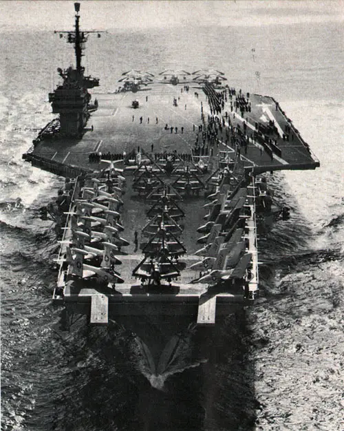MODERN CARRIERS form a hard-hitting and mobile striking arm of the Fleet.