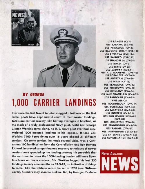 1,000 CARRIER LANDINGS