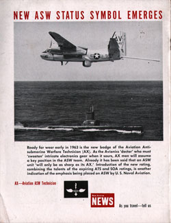Back Cover Story on Aviation Antisubmarine Warfare Technician (AX)