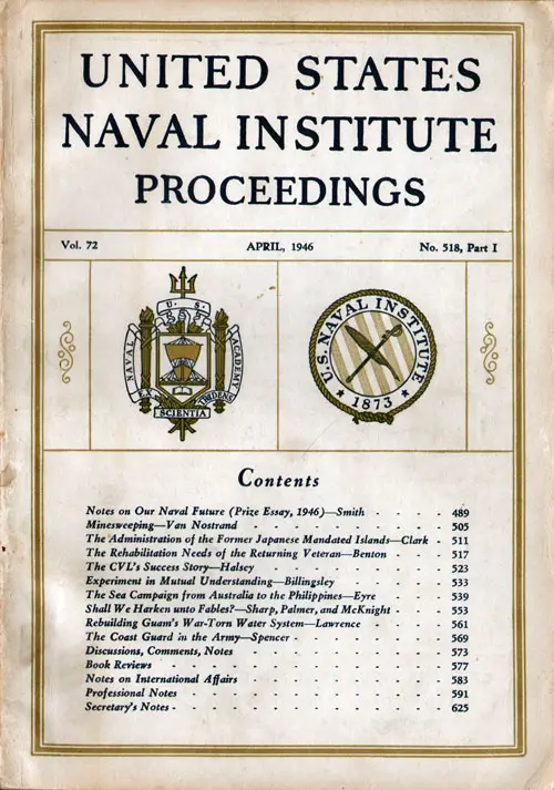 April 1946 (Part I) Proceedings Magazine: United States Naval Institute