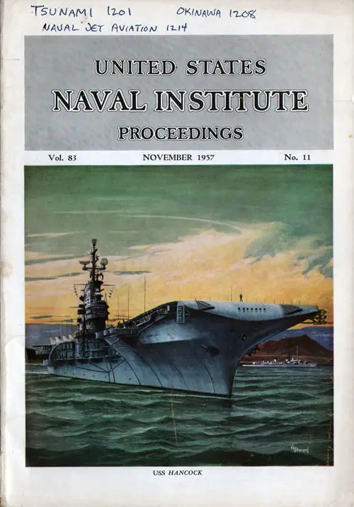 November 1957 Proceedings Magazine: United States Naval Institute 