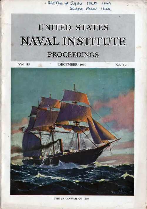 December 1957 Proceedings Magazine: United States Naval Institute 