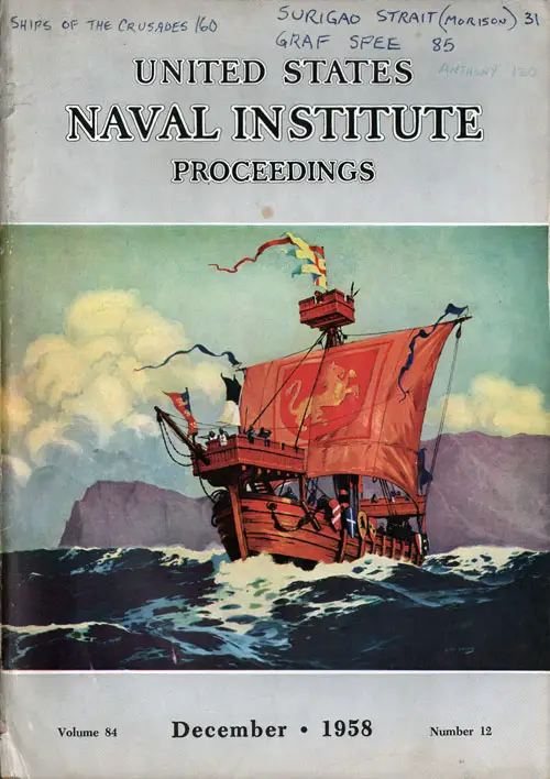 December 1958 Proceedings Magazine: United States Naval Institute 