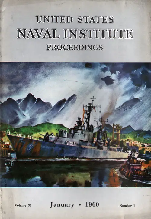 Front Cover, USS John S. McCain at Pearl Harbor, US Naval Institute Proceedings, January 1960.