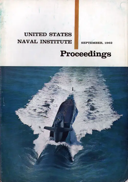 Cover of the September 1962 Issue of the US Naval Institute Proceedings Magazine.