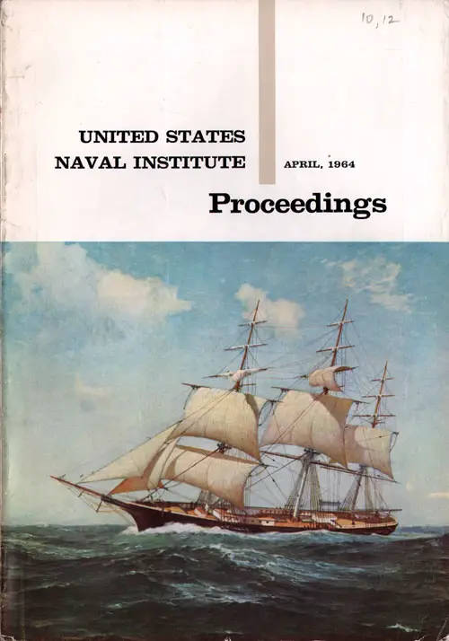 Front Cover, US Naval Institute Proceedings, Volume 90, Number 4, Whole Number 734, April 1964.