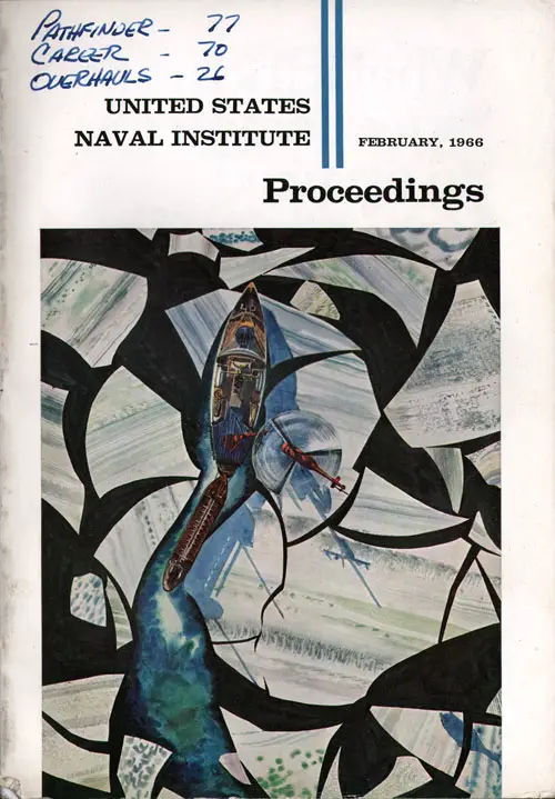 Front Cover, US Naval Institute Proceedings Magazine, Volume 92, Number 2, Whole No. 756, February 1966.