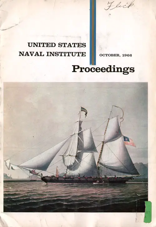 Front Cover, US Naval Institute Proceedings Magazine, Volume 92, Number 10, Whole No. 764, October 1966.