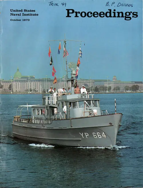 Front Cover, U. S. Naval Institute Proceedings, Volume 96/10/812, October 1970.