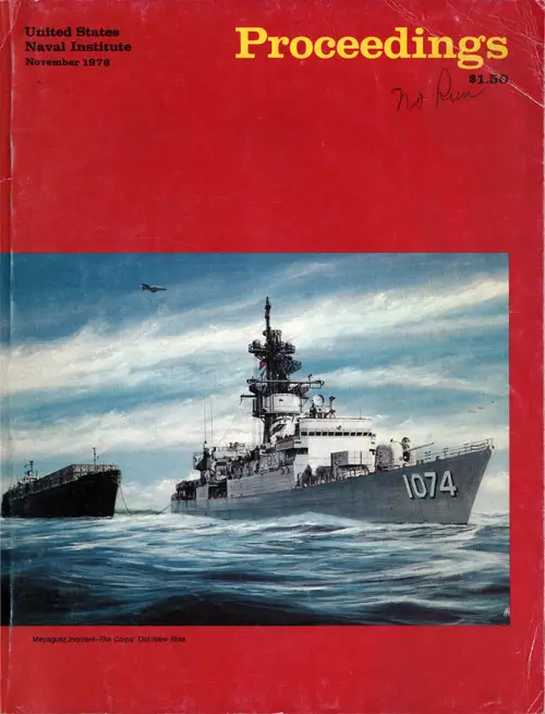 Front Cover, U. S. Naval Institute Proceedings, Volume 102/11/885, November 1976.