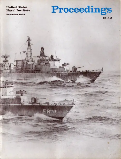 Front Cover, U. S. Naval Institute Proceedings, Volume 104/11/909, November 1978.