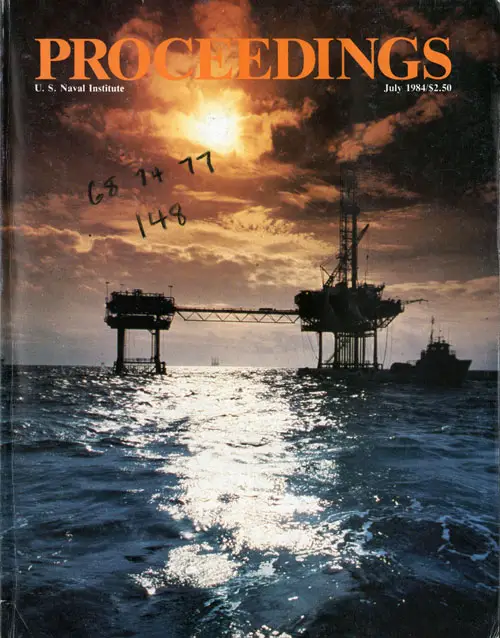 Front Cover, U. S. Naval Institute Proceedings, Volume 110/7/977, July 1984.