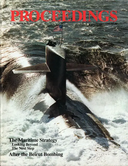Front Cover, U.S. Naval Institute Proceedings, Volume 113/01/1007, January 1987.