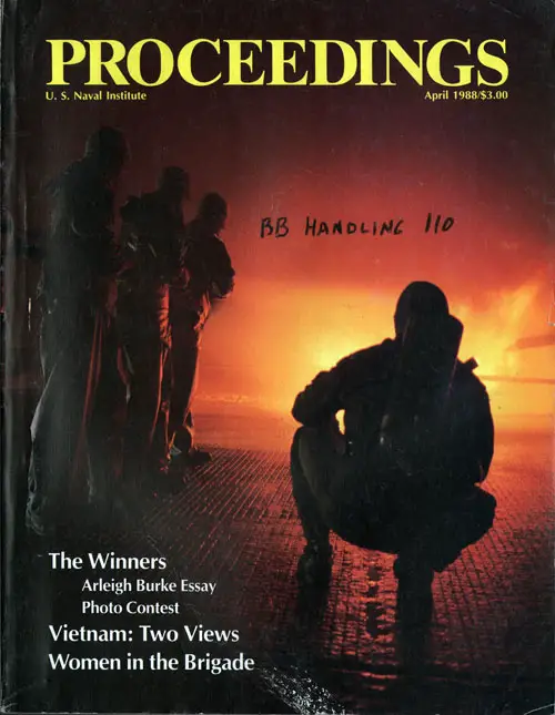 Front Cover, U. S. Naval Institute Proceedings, Volume 114/4/1022, April 1988.
