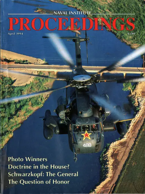 Front Cover, U.S. Naval Institute Proceedings, Volume 120/4/1,094, April 1994.