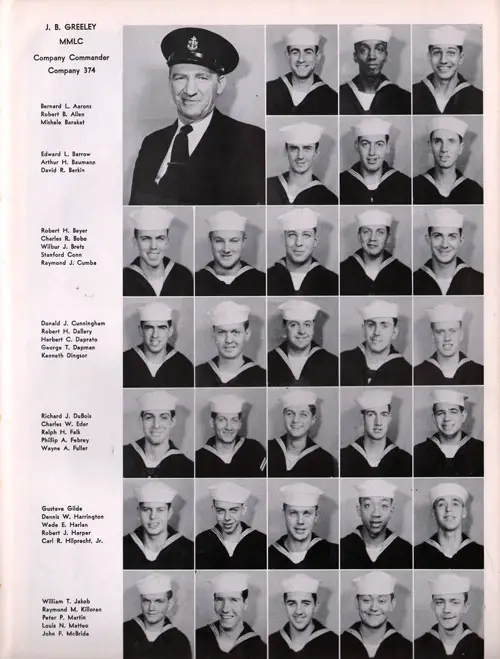 1951 Recruit Company 374 Recruits  Page One
