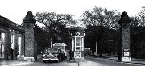 Main Entrace to the United States Naval Training Center at Great Lakes circa 1948