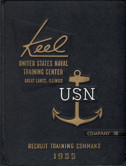 USNTC - Great Lakes - The Keel - Company 100 Yearbook 1955 