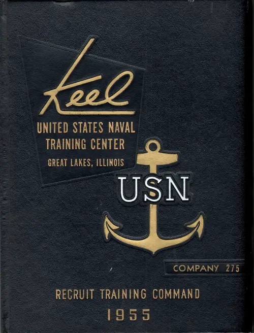 Front Cover, USNTC Great Lakes "The Keel" 1955 Company 275.