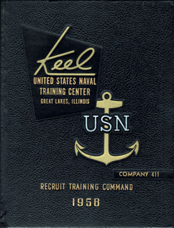 USNTC - Great Lakes - The Keel - Company 411 Yearbook 1958