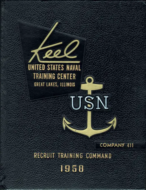 Front Cover, USNTC Great Lakes "The Keel" 1958 Company 411.