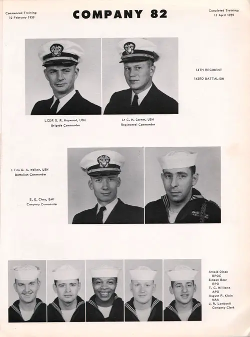 Company 59-082 Recruits, Page 1.