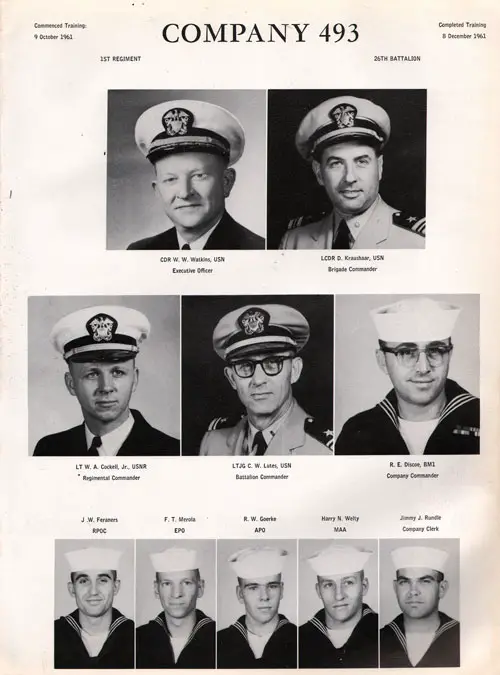Company 61-493 Recruits, Page 1.