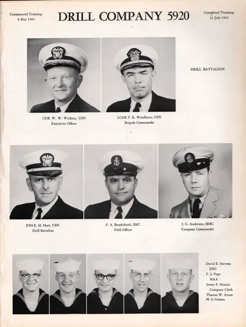 Drill Company 61-5920 Recruits, Page 1.