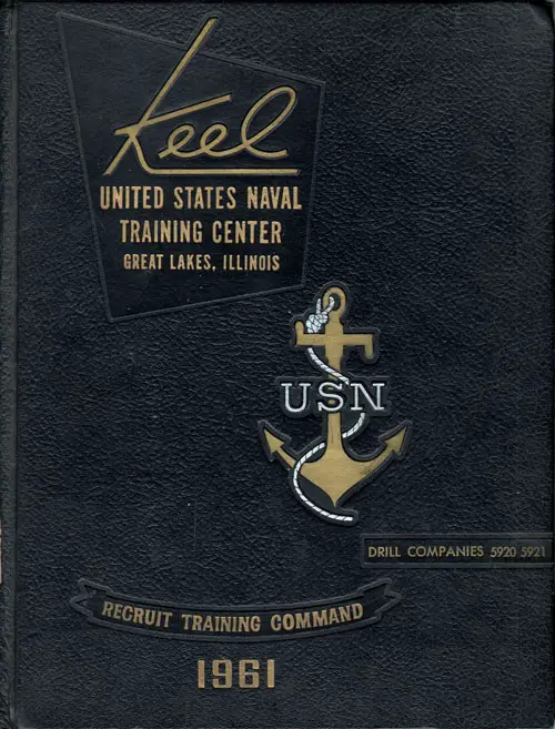 Front Cover, USNTC Great Lakes "The Keel" 1961 Company 5921.